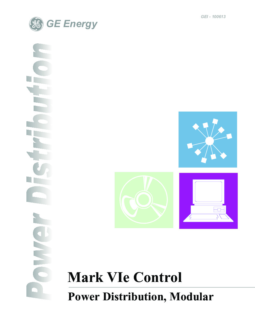 First Page Image of IS200JPDBG1ABA GEI-100613 Mark VIe Control Power Distribution, Modular.pdf